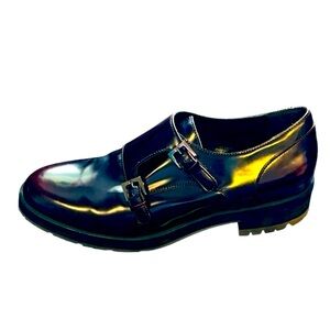 Aquatalia Black Patent Leather Loafers Size 10